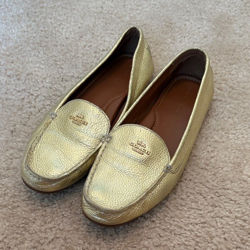 Coach Metallic Gold Women's Flats